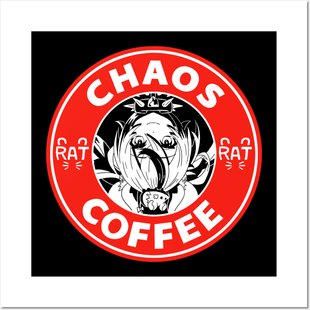 Chaos Coffee - Red - Inverted Rat Wall Art by CCDesign